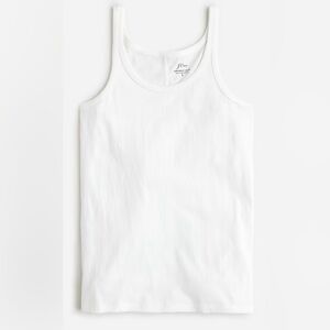 Scoopneck tank top in organic slub cotton